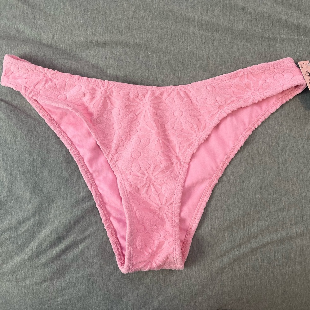 Ardene Pink Flowers Swim Bikini Bottoms